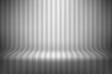 Aufkleber - Empty studio with grey stripes on floor and wall. 3d style vector illustration