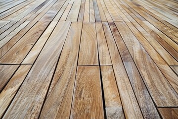 Aufkleber - Close up of wooden floor in a room, perfect for interior design projects
