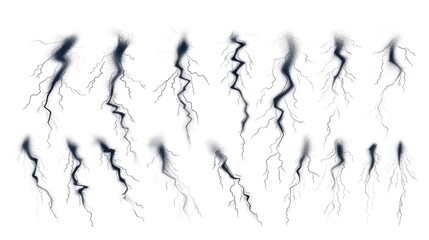 Wall Mural - A striking image of multiple lightning bolts in the air. Perfect for weather and natural disaster concepts