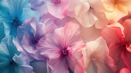 Poster - Detailed view of a colorful flower arrangement. Suitable for various design projects