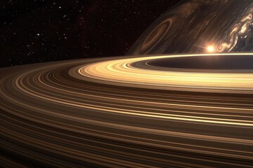 Poster - A stunning image of a planet with a ring around it. Perfect for science fiction projects