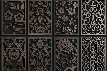 Poster - Beautiful decorative panels featuring flowers and birds. Perfect for interior design projects