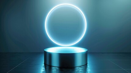 Sticker - A circular light shining in a dark room. Perfect for mysterious or spooky themes