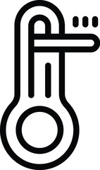 Poster - Indoor smart heating system icon outline vector. Wireless digital control. Home automation equipment