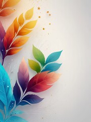 Poster - abstract floral background with butterflies