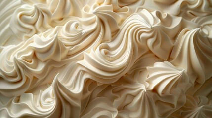 Wall Mural - gourmet cream swirls, luscious cream swirls, a tasty touch for desserts or confections