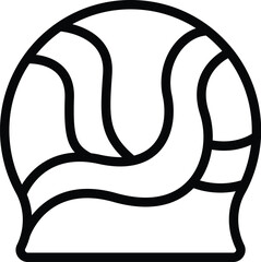 Poster - Minimalist line art of a snail shell suitable for various design purposes