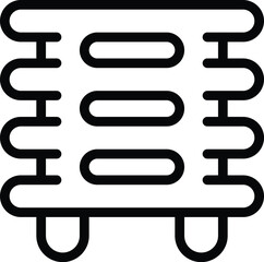 Poster - Simplistic abstract line art illustration featuring an interlaced pattern in a bold black and white contrast
