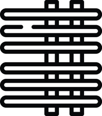 Poster - Simplistic line art illustration depicting an interwoven basket or fabric texture, ideal for various designs