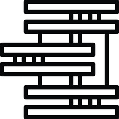 Poster - Simplistic line art forming an abstract geometric pattern in a black and white color scheme