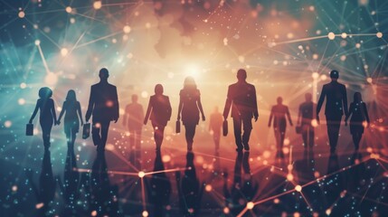 Aufkleber - Group of business people outlines