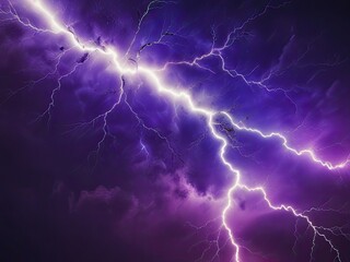 Wall Mural - lightning in the night sky