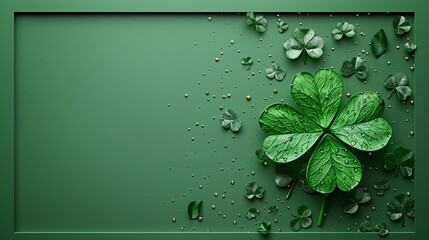 Wall Mural - Patricks Day with a festive card