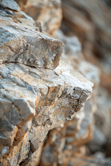 Wall Mural - A close-up of a piece of rough-hewn stone, showcasing its natural texture and rugged beauty.