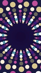 Poster - Motion graphics background with shapes and particles. Abstract sparkling animated background. Infinitely looped animation.