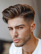 © HillTract - Stylish man sporting a side-part fade with a low skin head style haircut