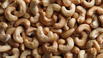 Wall Mural - cashews close-up wallpaper texture pattern or background 5