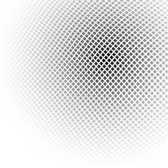 Poster - Semitone checkered background. Disappearing and appearance gradient illustration consisting of rhombuses and squares.