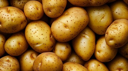Wall Mural - potatoes close-up wallpaper texture pattern or background 3