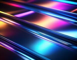 Wall Mural - Image of titanium with an anodized finish, featuring vibrant, iridescent colors that shift with the light
