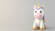 © Graphic Resources - 3D Render of a cute unicorn on a white background