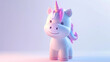 © Graphic Resources - 3D Render of a cute unicorn on a white background