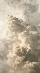 Wall Mural - The sky is filled with clouds, creating a moody and mysterious atmosphere