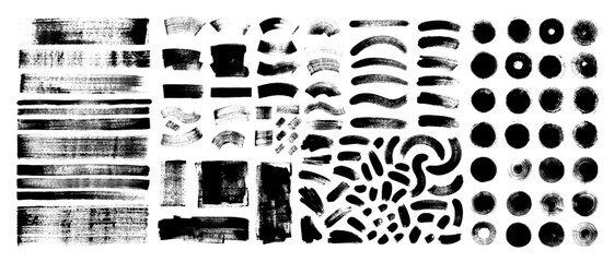 vector black paint, ink brush stroke, brush, line or texture. dirty artistic design element, box, fr