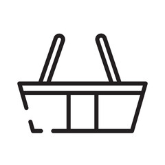 Poster - Basket Dinner Picnic Line Icon