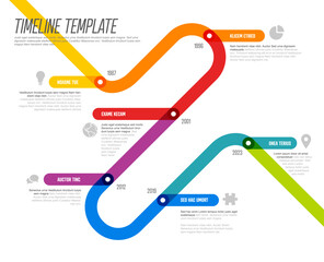 Poster - Thick line Infogrpahic graph diagonal timeline diagram template