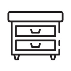 Sticker - Cabinet Desk Furniture Line Icon