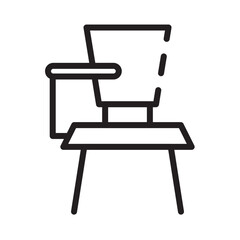 Poster - Chair Classroom Desk Line Icon