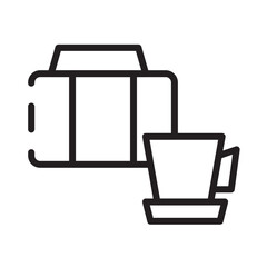 Sticker - Briefcase Business Desk Line Icon