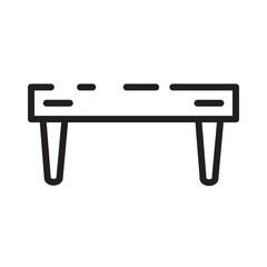 Poster - Furniture Table Wood Line Icon