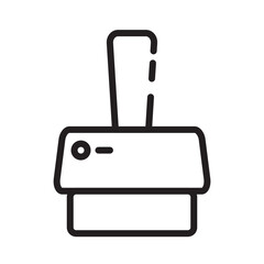 Canvas Print - Office Stamp Tool Line Icon