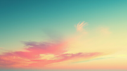 Wall Mural - A beautiful blue sky with a pinkish hue