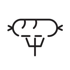 Sticker - Meal Meat Sausage Line Icon