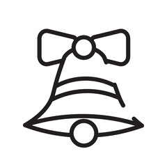 Sticker - Bell Christmas Holiday Line Icon