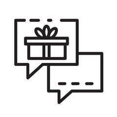 Poster - Christmas Gift Message Line Icon