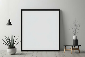 Wall Mural - Frame Blank Mock-up minimalist. Clean Art Frame