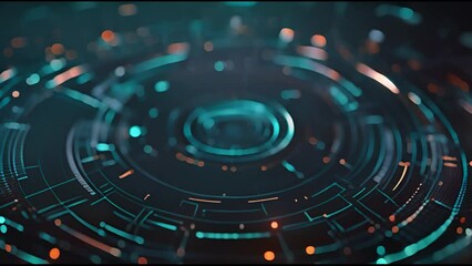 Aufkleber - The futuristic head up display design. HUD, GUI futuristic elements. Circle Abstract Digital Technology UI Futuristic HUD Virtual Interface Elements Sci-Fi Modern User For Graphic Motion.