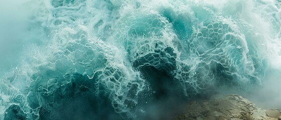 Canvas Print - A close-up view of an Icelandic geysers