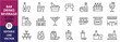 © Parbat - A set of line icons related to drinks and bar. Drinks, cocktail, mocktail, bar, wine, beer and so on. Vector outline icons set.
