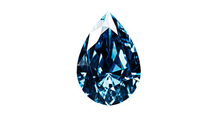 Wall Mural - blue diamond isolated on white