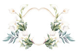 Watercolor Floral Crest with Calla Lily.