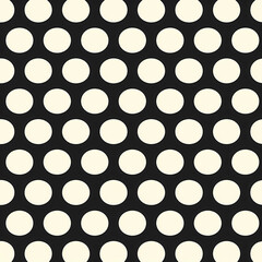 Tileable seamless black and white polk-a-dot pattern