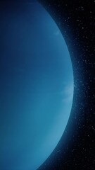 Aufkleber - Animated background of planet a black background is displayed above a blue planet