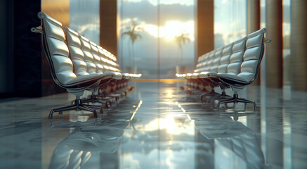 Aufkleber - Seat at the boardroom table. Generative AI.