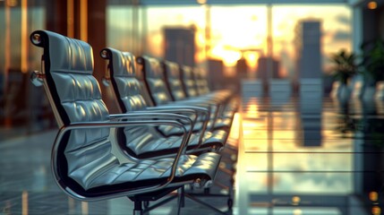 Aufkleber - Seat at the boardroom table. Generative AI.