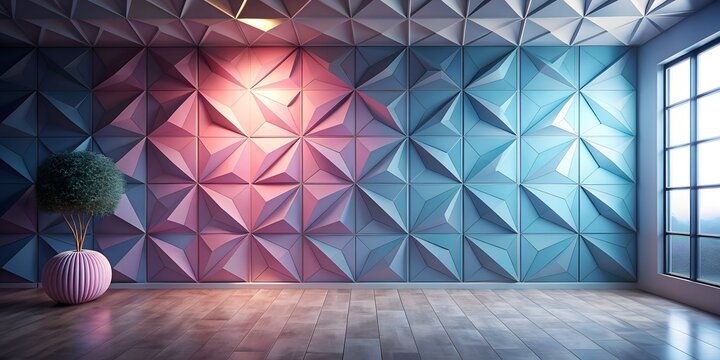 room with floor and window pink modern illustration Abstract object, geometric shapes, minimalism, macro visualization, wallpaper idea, 3D background, technology, computer